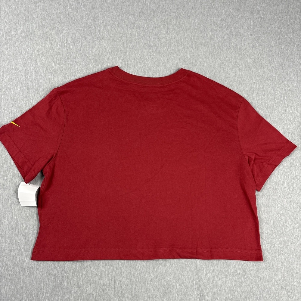 USC Trojans Nike Women's Athletic Dri-FIT Cropped Loose T-Shirt Cardinal - Sz M - Picture 12 of 12